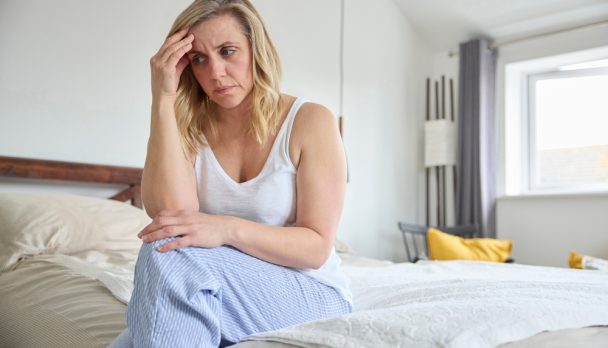 Menopausal,Mature,Woman,Suffering,With,Low,Mood,And,Anxiety,Sitting